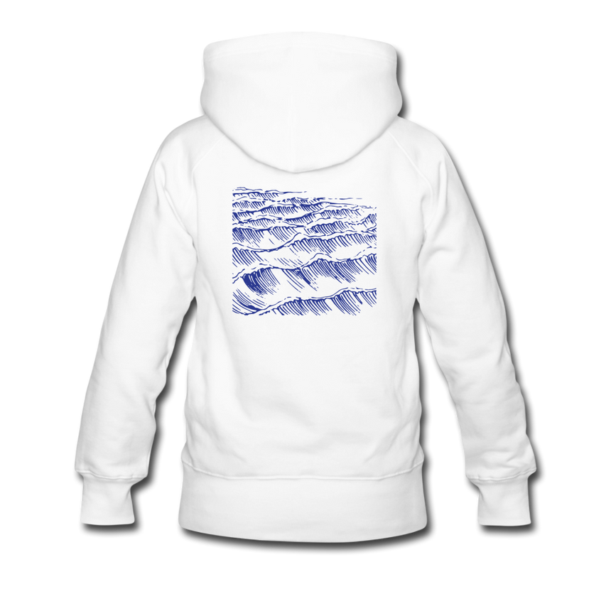 REP FUN Waves Women’s Premium Hoodie - white