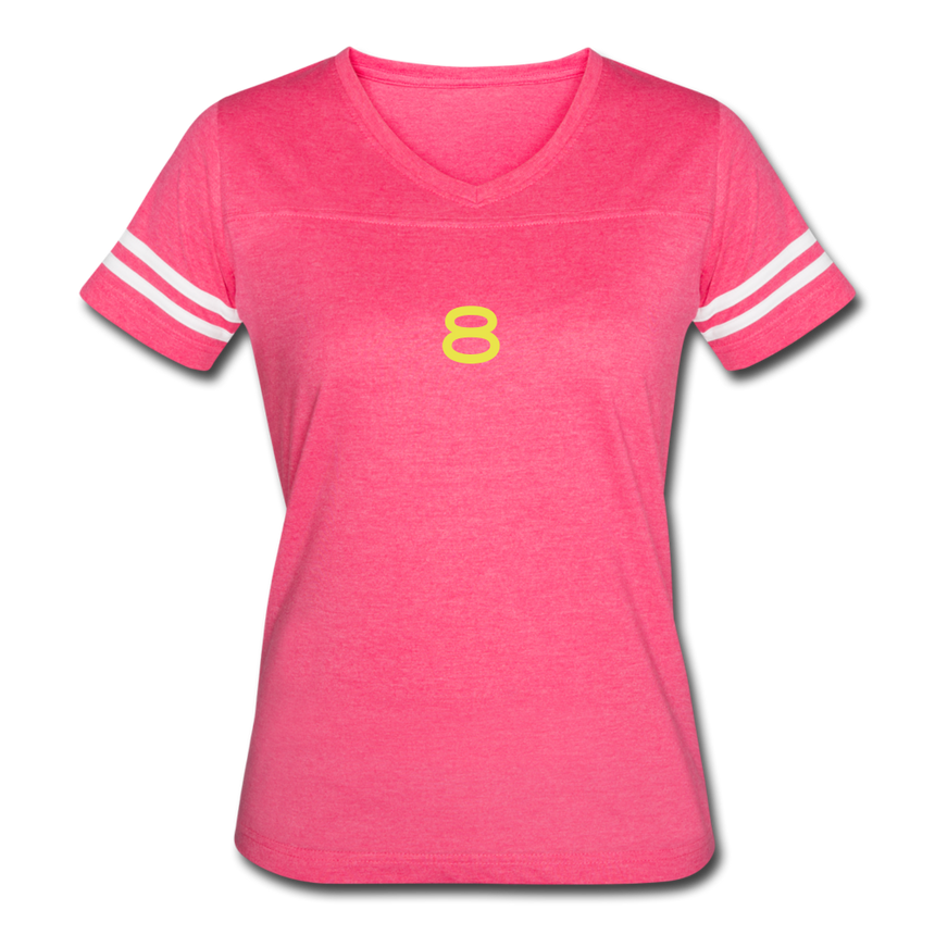 REP FUN Eight Women’s Vintage Sport T-Shirt - vintage pink/white